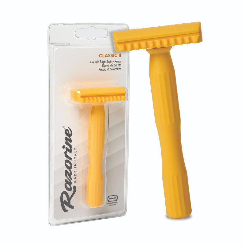 Rasoio Double Edge Open Comb Classic II Yellow Butterscotch Razorine 011