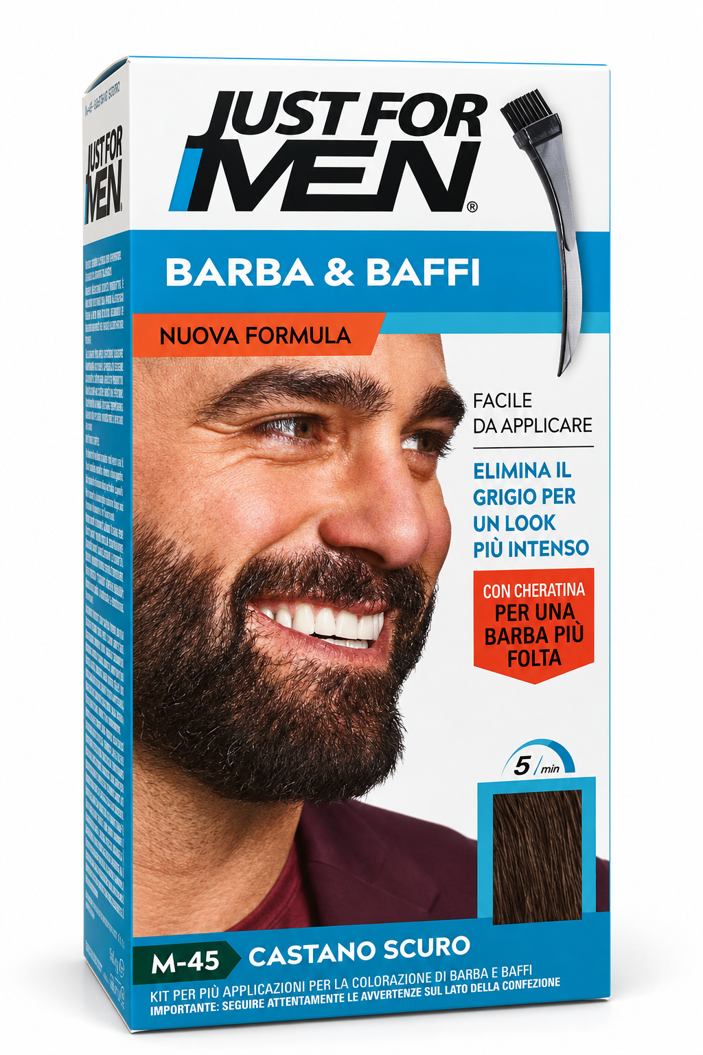 Gel colorante Barba e Baffi Just For Men Castano Scuro New 14 + 14 gr