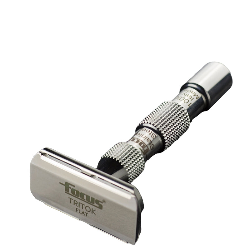Rasoio Double Edge Acciaio Inox Tritok Flat Focus R61