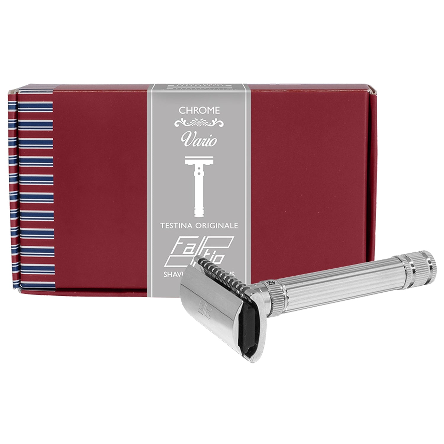 Rasoio Double Edge Acciaio Cromato Reg.Testa Originale Fatip Vario 42196