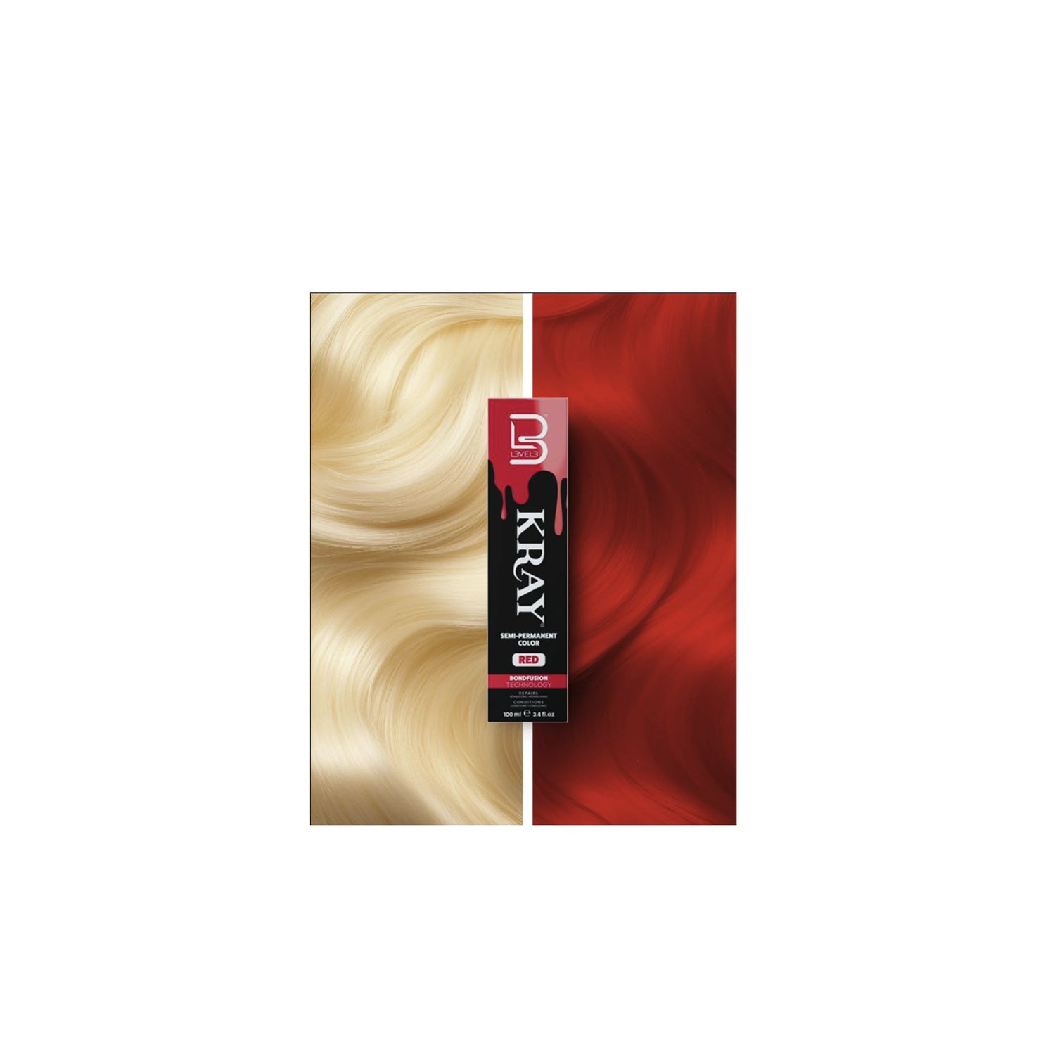 Kray Color Semi Permanente per Capelli Level 3 Red 100 ml