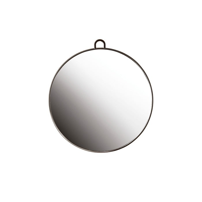 Specchio parrucchiere con impugnatura diam 28cm modello LUNA colore Nero